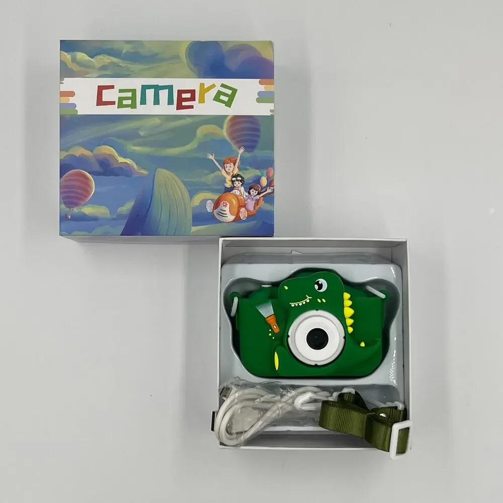 Goopow Kids Camera Toys 32G SD Card Green Dinosaur NEW
